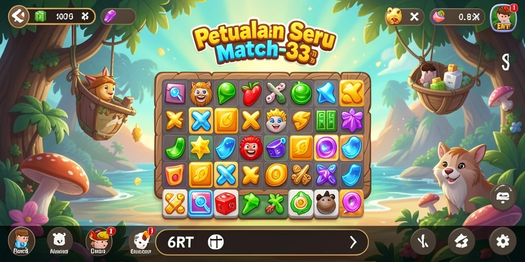 Tampilan gameplay seru dan berwarna dalam 6RT.