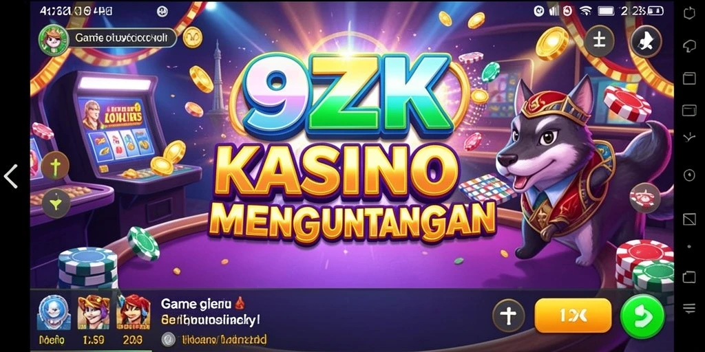 Tangkapan layar dari gameplay kasino yang mendebarkan di 9ZK.