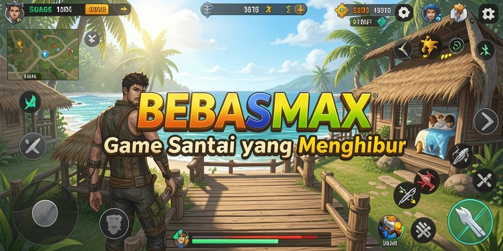Tampilan gameplay seru dan colorful dari BEBASMAX.
