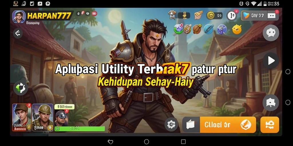 Tampilan antarmuka aplikasi HARAPAN777 yang intuitif dan menawan.