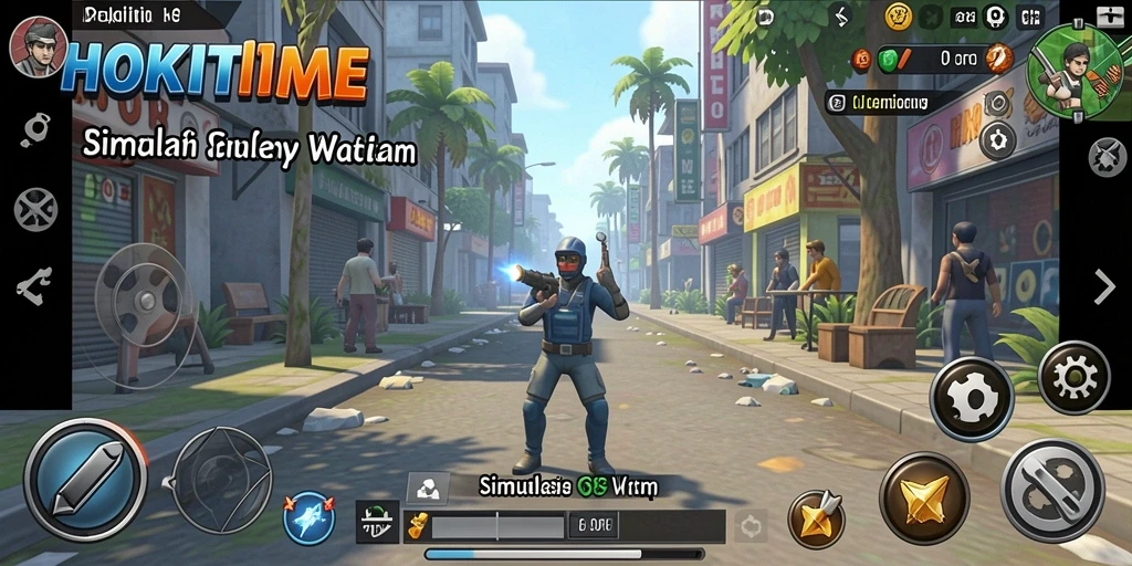 Screenshot gameplay HOKITIME menunjukkan interaksi menarik dalam simulasi waktu.