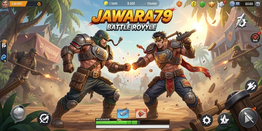 Gameplay Battle Royale yang mendebarkan di JAWARA79.