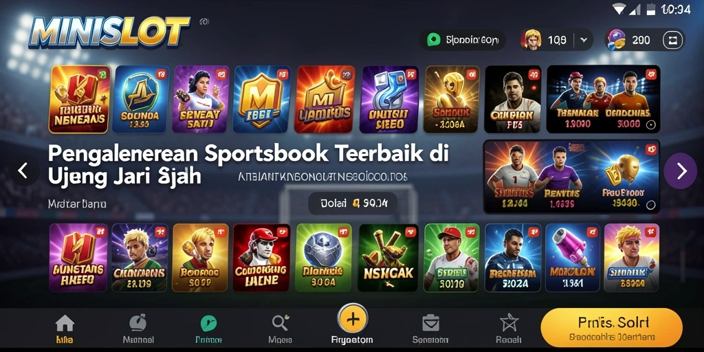 Tampilan menarik gameplay Sportsbook di MINISLOT.