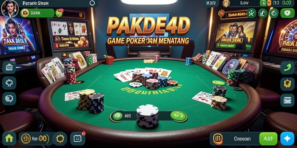 Tampilan gameplay PAKDE4D dengan fitur menarik dalam permainan Poker.