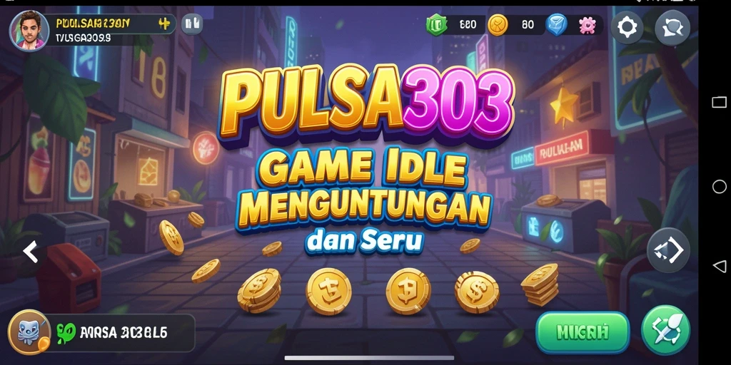 Screenshot gameplay PULSA303 menampilkan kemudahan meraih keuntungan dalam game Idle.
